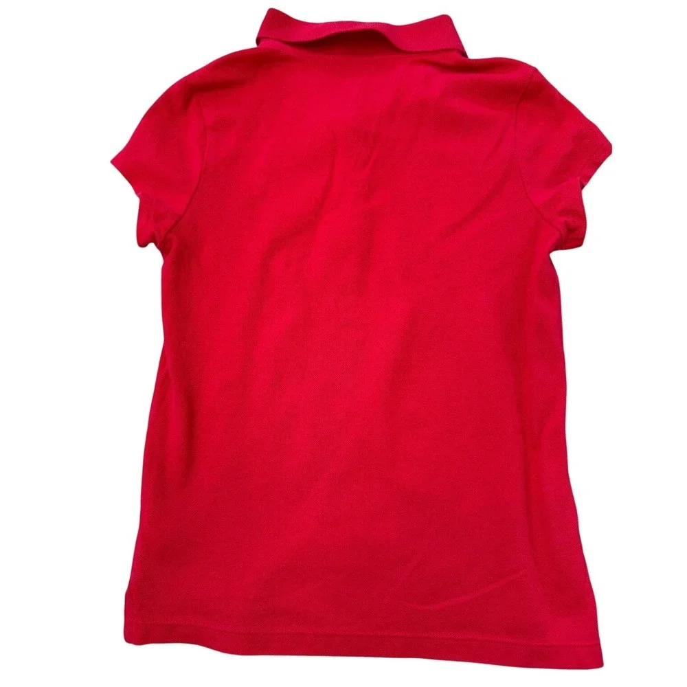 The Children's Place Girls Polo Shirts Size M 7/8 Red Purple 2Pack SchoolUniform